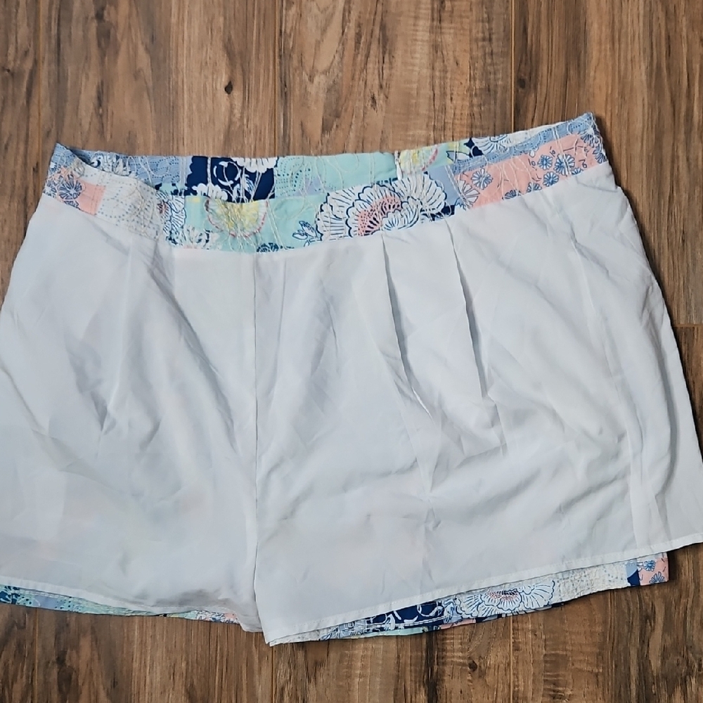 Pink Lily Pastel Floral Women's Shorts XL - Picture 10 of 11